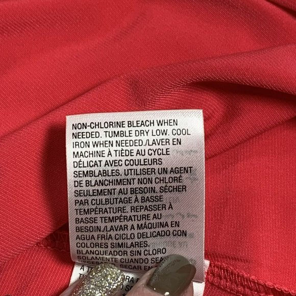 NWT Alfani Women's 2X Flamenco Pink 3/4 Sleeve Waist Twist Stretch Blouse $65 - Picture 8 of 8